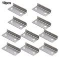 thumbnail image 2 of 10 Pcs Home Office Silver Tone Metal Right Angle Drawer Lock Strike Plate, 2 of 9