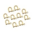 thumbnail image 2 of Siruishop 10 Pieces Buckles Key Chian Metal D Rings for DIY Backpacks Straps Light Gold, 2 of 8