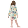 thumbnail image 7 of FORMRS Niños Bathrobe Unisex Hooded Robe Soft Plush Pajamas Sleepwear, Size 4-6T, Green Floral, 7 of 7