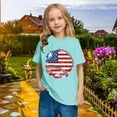 thumbnail image 5 of BRGZLK American Flag Patriotic T-Shirt For Toddler Kids 4Th Of July Letter Printed Shirt Boys Girls Cute Round Neck Soft Short Sleeve Cotton Tee Blue 9-10 Years, 5 of 6