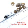 thumbnail image 4 of 60 Piezas Ojos de Seguridad de Plástico Negro Blanco Con Arandelas para Marionetas Sunnimix, 4 of 8