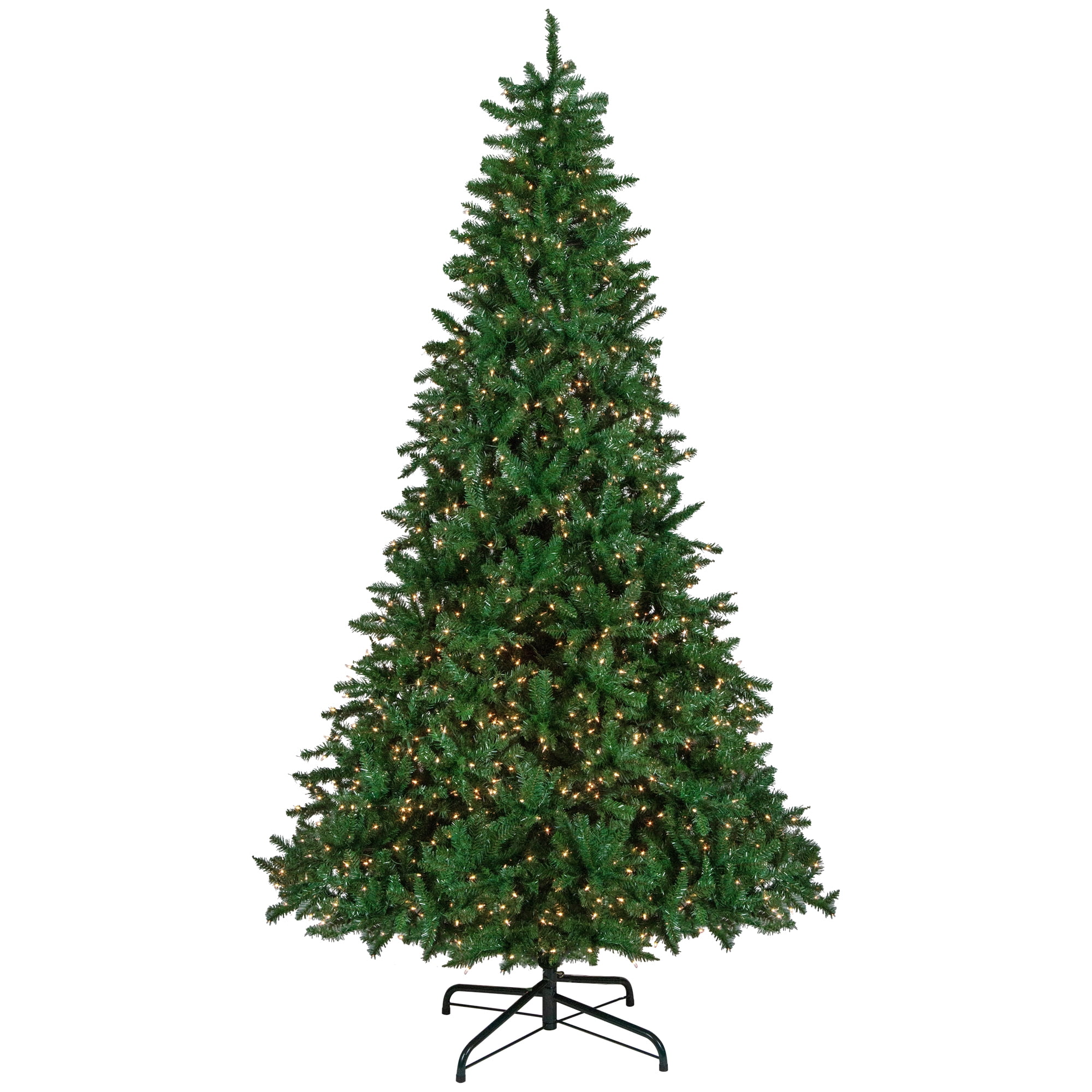 Northlight Clear Prelit Incandescent Green Hinged Pine Christmas Tree, 9'