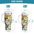 thumbnail image 6 of Yayeee 30oz Stainless Steel Tumbler with Straw and Handle Double-Wall Insulated Travel Water Bottle, Green Floral Pattern, 6 of 8