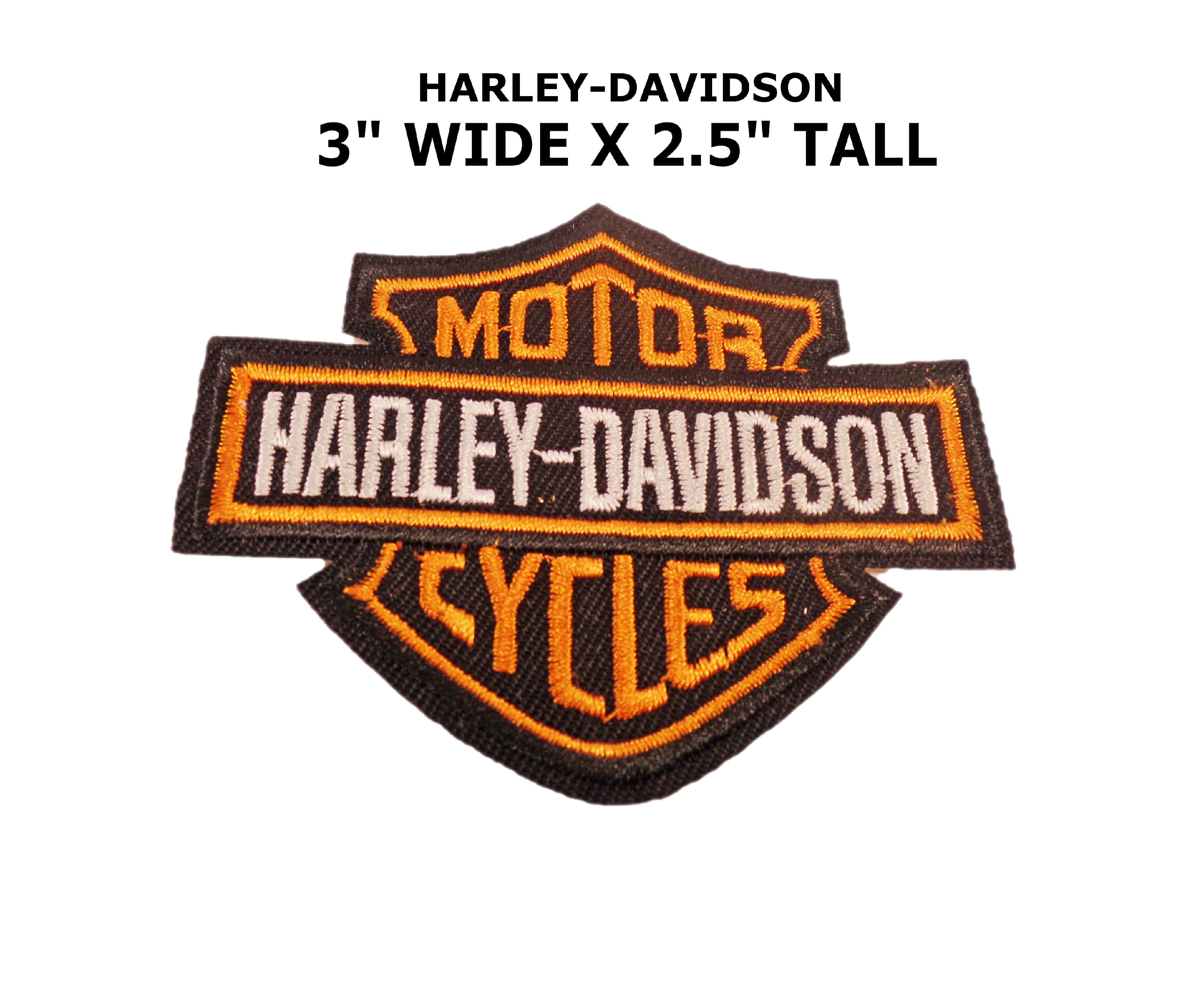 Harley Davidson Classic Orange Logo Sew-on Patch Small Made in USA 