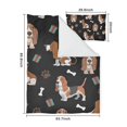thumbnail image 5 of Basset Hounds with Bones and Presents Duvet Cover and Pillowcase Set for Single Bedding, Bedroom Accessories for Kids Teens, 5 of 5