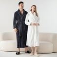 thumbnail image 5 of Ashirexll Pajamas for Men, Mens Robe, Winter Warm Couple Bathrobe Nightgown Set for Men and Women Home Wear, 5 of 5