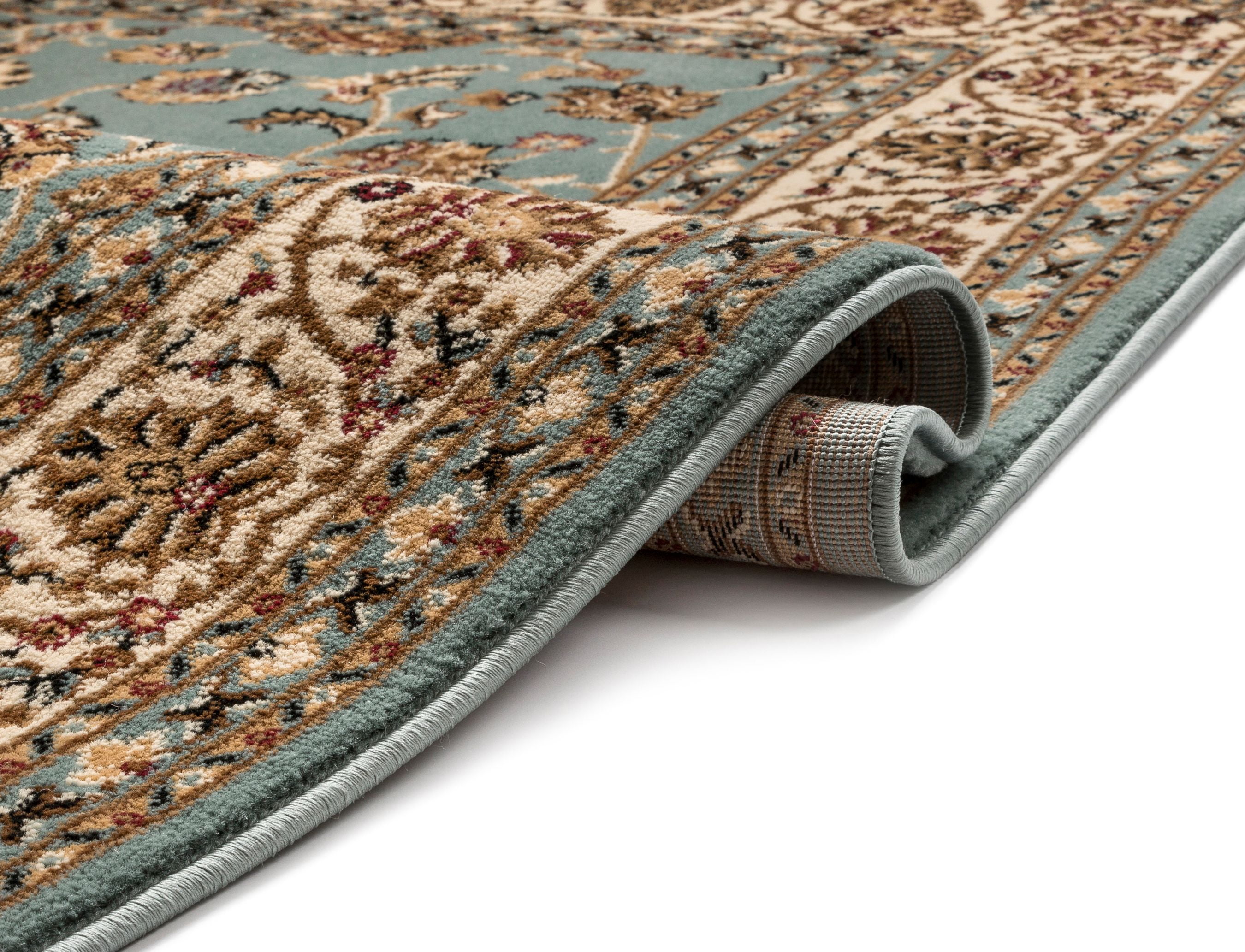 Well Woven Barclay Sarouk Traditional Oriental Panel Light Blue 2'7" x 9'6" Runner Rug