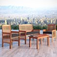 thumbnail image 1 of CorLiving Miramar Hardwood Outdoor Chair and Coffee Table Set, 1 of 8