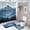 Modern Minimalist Mountain Landscape 1, variant on Bathroom Curtain and Rug Set, Modern Luxury Marble and Gold Accents Pattern Printed on Bathroom Shower Curtain Sets with Rugs, Great for Master Bath Beach House Modern Home, 72 x 72 inches