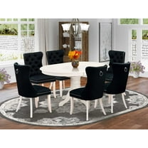 East West Furniture 7 Piece Dining Room Furniture Set