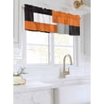 thumbnail image 3 of Valances for Windows Orange Black White Geometric Rod Pocket Cafe Window Treatments Valance Curtains for Kitchen Bathroom Laundry Basement Windows 60"x18", 3 of 9