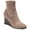 Taupe, variant on Journee Womens Hepburn Inside Zip Wedge Booties