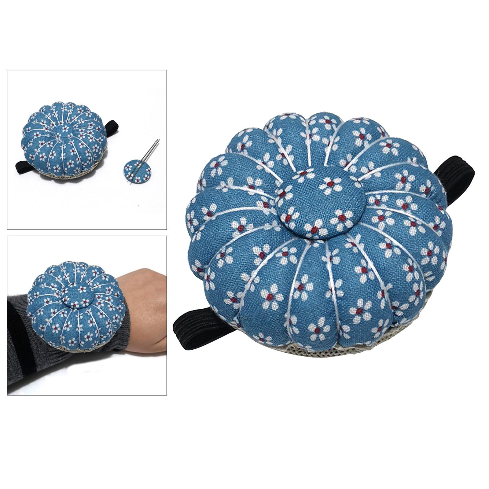Pin Cushions - Wrist Pin Cushion for Sewing Pincushion with Soft Fabric, Pin Patchwork Holder Crafts & Sewing Blue, Size: 6.5 cm