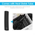thumbnail image 2 of Tignapoo 400-Piece Waterproof Heat Shrink Butt Connector Assortment for Automotive and Marine Use - Insulated Wire Splice Kit with Black Shrink Tubing for Audio and Electrical Wiring, 2 of 7