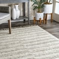 thumbnail image 5 of Rugs USA Fred Striped Shag Area Rug, 9' x 12', Yaretzi Grey, 5 of 9