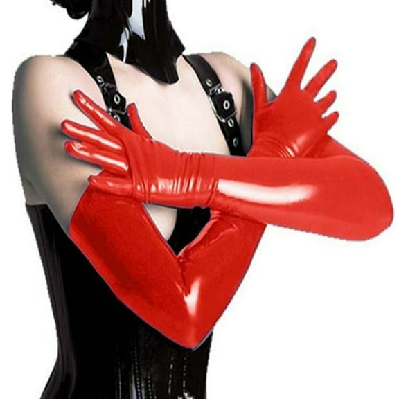 Ruanlalo Women Gloves,1Pair Gloves Sexy Full Finger Plastic Women Cosplay Long Gloves for Party