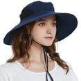thumbnail image 2 of Women's/Men's Sun Hat, UPF50+ Wide Brim Bucket Hat Waterproof for Garden Beach Park Safari Travel/Navy Blue, 2 of 9