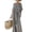 01 Black, variant on Women Boho 2 Piece Outfits Vintage Color Block Batwing Sleeve Crop Top Matching Summer Palazzo Pants Travel Sets