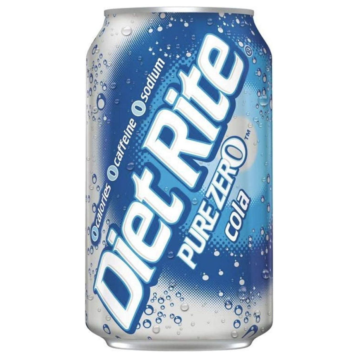 Diet Rite Pure Zero Cola Original Soda Soft Drink Cans - 3 Cases (36 Count)