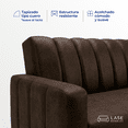 thumbnail image 4 of Sillón Sofá Cama Austin Reclinable 3 Posiciones Tipo Cuero Cómodo Chocolate, 4 of 7