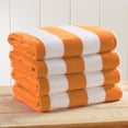 thumbnail image 6 of 100% Cotton Cabana Striped Oversized Beach & Pool Towels (35" x 70", Orange), 6 of 6