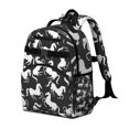 thumbnail image 2 of Horse backpack with pony and rainbow prints, roomy travel backpack, perfect back to school gift, 2 of 6