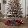 thumbnail image 5 of KLL Sunset Flower Meditating Raccoon Christmas Tree Skirt 36" ,Party Decorations Farmhouse for Christmas Decorations Holiday Party, 5 of 6