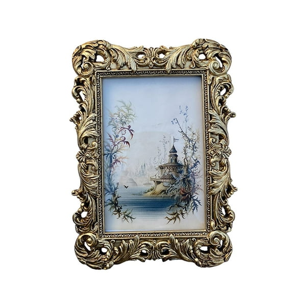 Lipstore Picture Frame Antique Resin Luxury Photo Frame for Bedroom Living Room Table