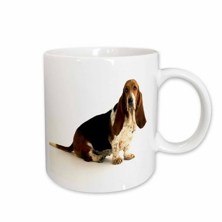 

3dRose Handsome Basset Hound Ceramic Mug 15-ounce