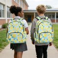 thumbnail image 4 of DISNIMO Lemon Print 17 Inch Sturdy Lightweight Kids School Backpack, Adjustable Padded Straps Bookbag for Boys Girls Daily Class Travel Outdoor Activities, 4 of 7