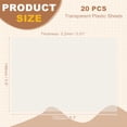 thumbnail image 2 of Uxcell 20Pcs Hojas de acetato transparente, 8.3x5.8inch 0.2mm de grosor, 2 of 6