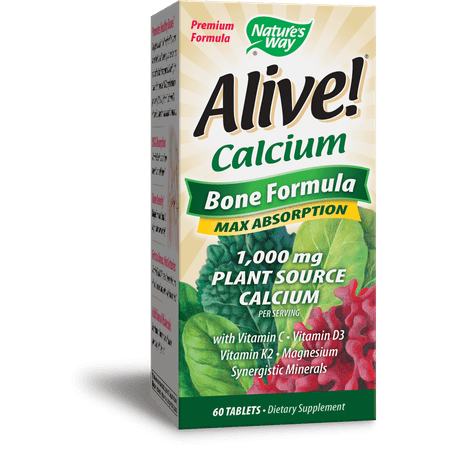 Natures Way Alive! Calcium Bone Formula Supplement 60