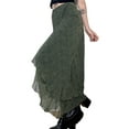 thumbnail image 3 of DcoolMoogl Women's Y2k Fairy Grunge Midi Skirts High Waist Art Print A-Line Long Skirt  Fashion 90s E-Girls Autumn Streetwear, 3 of 5