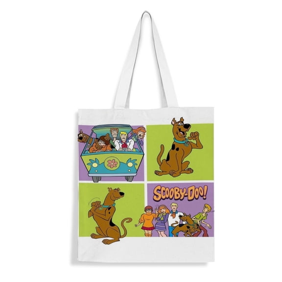 Canvas Tote Bag for Scooby-Doo Women Gifts Book Bag Shoulder Shopping Reusable Grocery Bags 13.7 x 15.7 inches