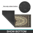 thumbnail image 7 of Boho Dark Brown Pattern Rugs and Mats Non Skid Washable Absorbent Microfiber Soft Kitchen Mat for Floor Set Of 2 Decor Stain Resistant 17"x47"+17"x30", 7 of 7