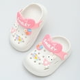 thumbnail image 3 of LIIPEE Boys Girls Sandals Summer Breathable Cartoon Closed Toe Non-Slip Soft Sole Slip On Water Shoes Newborn Sweet Daily Sandal,White,2-3 Years, 3 of 3
