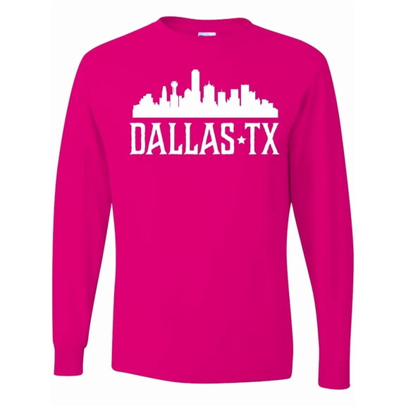 Inktastic Dallas Texas Skyline Tx Cities Long Sleeve T-Shirt
