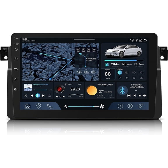THONZER 8 Core  Radio Upgrade Android 11 Car Stereo for BMW 3 Series 1999-2005, 9 Inch 1280*800 HD Touchscreen Support CarPlay & Android Auto 5G WiFi Bluetooth5.0 GPS FM SWC AHD Backup Camera(4G 32GB)