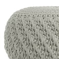 thumbnail image 5 of Simpli Home Simpli Home Nisi Round Pouf in Light Gray, 5 of 5