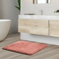 thumbnail image 6 of Nestl Absorbent Memory Foam Bath Mat Set Bathroom Rug, Misty Rose, 17"x24", 6 of 7