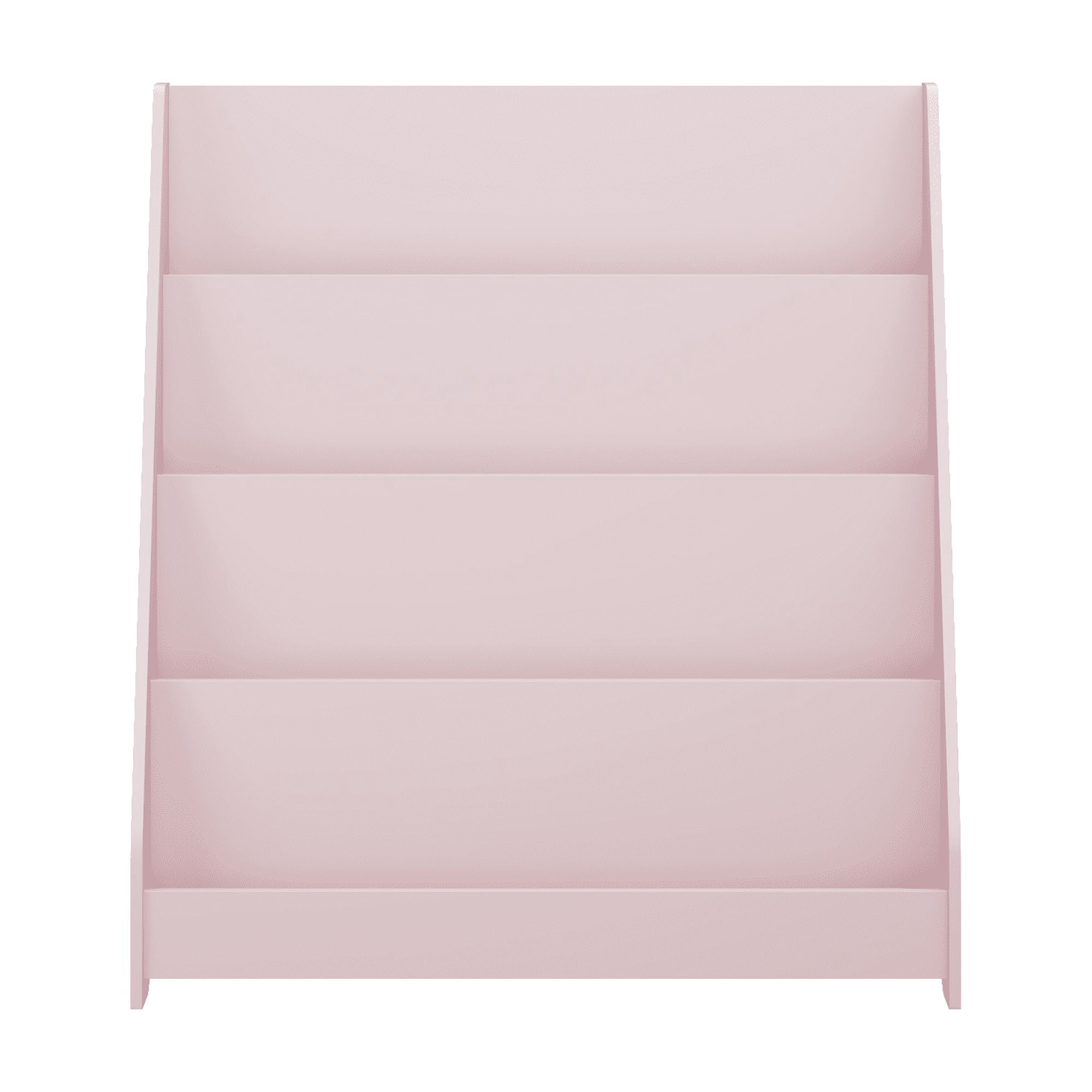4-Tier Kids Bookshelf, Toddler Book Display Shelves, Helps Keep Bedrooms, Playrooms, and Classrooms Organized, MDF, Pink