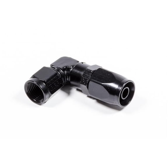 109106-BL 90 deg -6 AN Low Profile Forged Hose End Fitting, Black
