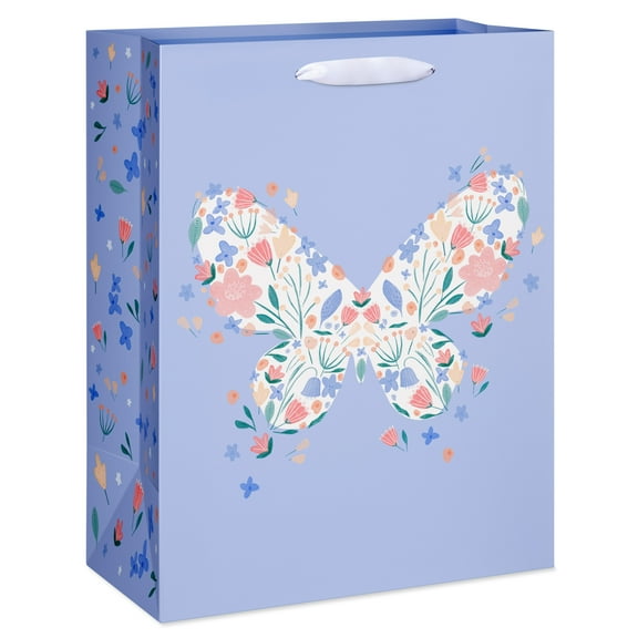 American Greetings Mother's Day 13" Large Gift Bag, Purple Floral Butterfly (1-Count)