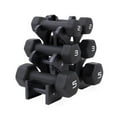 thumbnail image 3 of CAP 20lb Neoprene Dumbbell Set with Rack, Black, 3 of 3