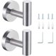 thumbnail image 1 of 2 ganchos para toallas de baño, ganchos plateados para abrigos, ganchos para batas, acero inoxidable para baño, cocina, dormitorio, hotel, 1 of 3