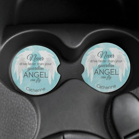 Guardian Angel Personalized Car Coaster Set