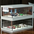 thumbnail image 6 of 1/64 Scale Diecast Model Car Display Case with LED Light and Acrylic Cover Scene Parking Lots Dioramas Storage Garage Box, 6 of 8