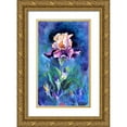 thumbnail image 1 of Kovacs, Anna Brigite 21x32 Gold Ornate Wood Framed with Double Matting Museum Art Print Titled - Purple Lilly, 1 of 4
