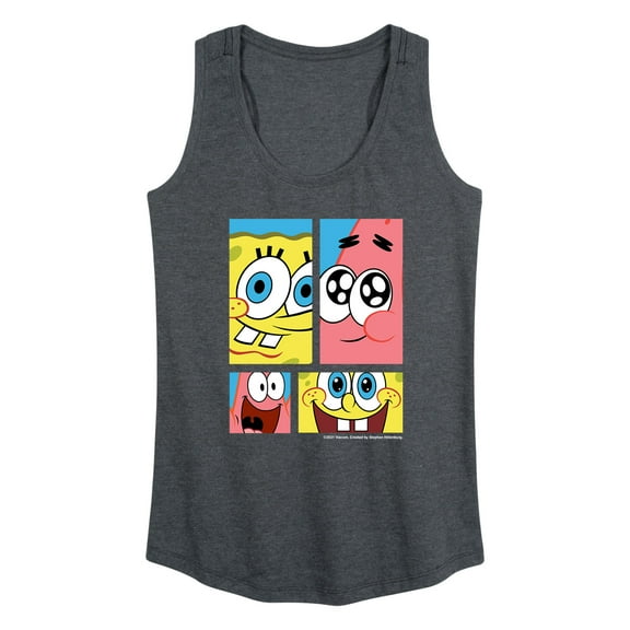 SpongeBob SquarePants - Character Grid - Women's Racerback Tank