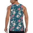 thumbnail image 3 of Haiem Lilies Flowers Men Workout Tank Top Gym Bodybuilding Sleeveless Muscle T Shirts Athletic Tank Breathable Workout Shirt-Medium, 3 of 9